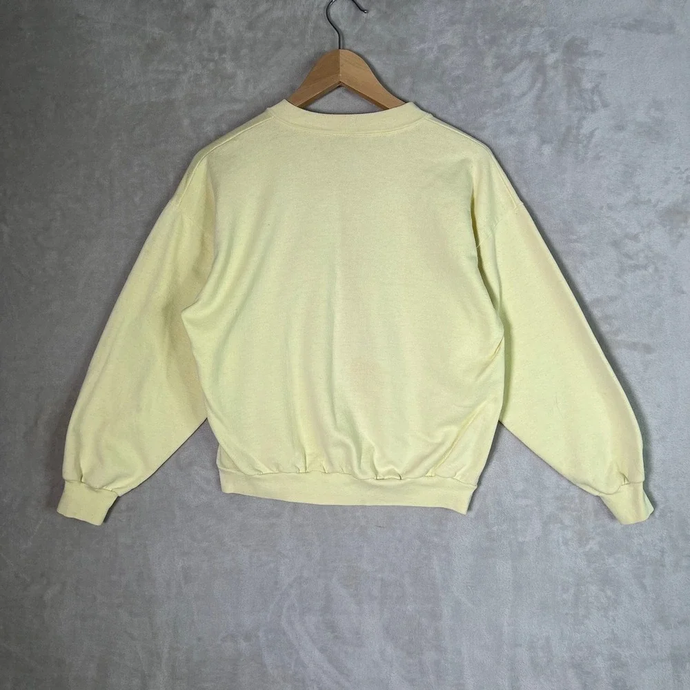 Vintage Garfield Sweatshirt M Yellow Hard To‎ Be Humble Comic Crewneck 70s